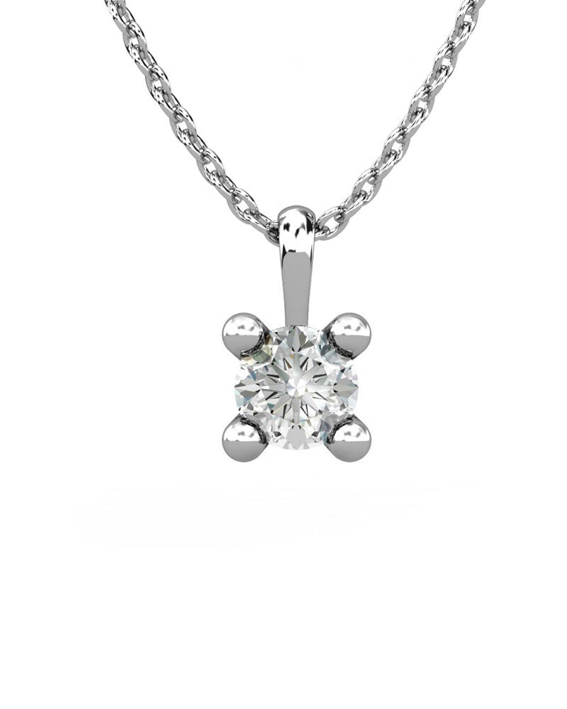 COLGANTE SOLITARIO 4 GARRAS 0.25CT