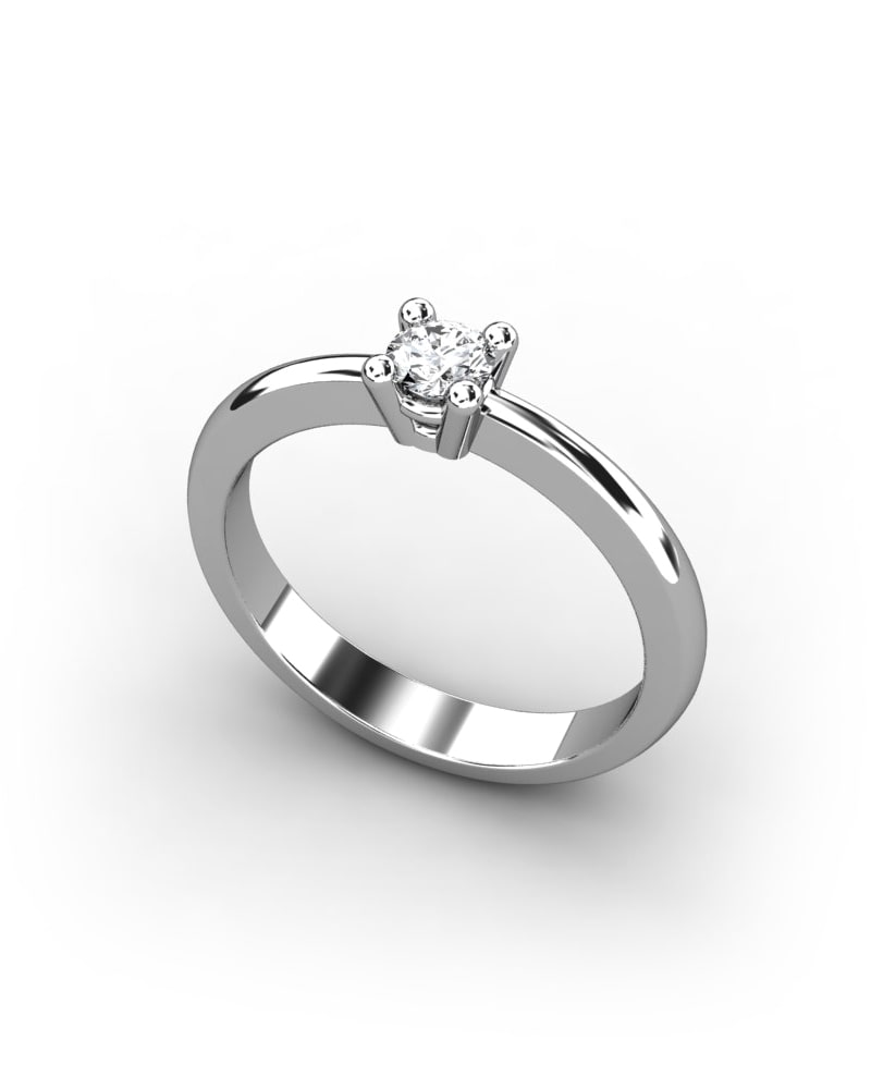 Anillo solitario 4 garras 0.25ct