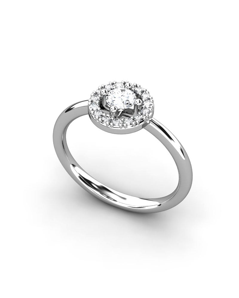ANILLO HALO 0.30CT