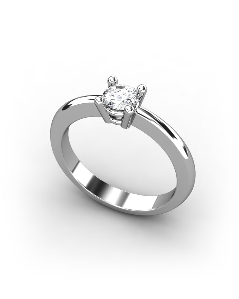 Anillo solitario 4 garras 0.50CT