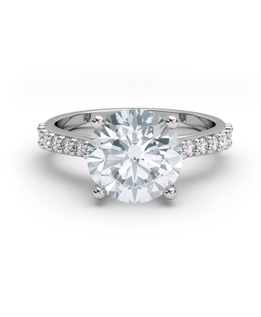 ANILLO SOLITARIO BANDA PAVEE 1.79CT