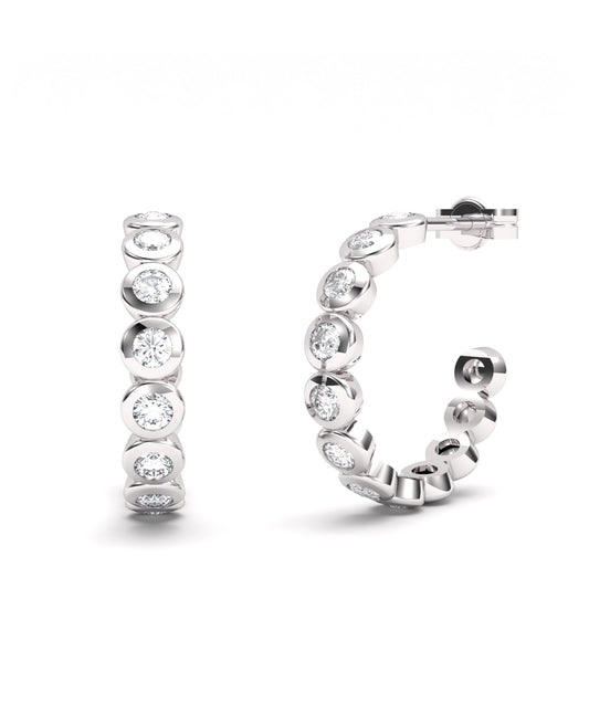PENDIENTES ARO CHATÓN 0.50CT