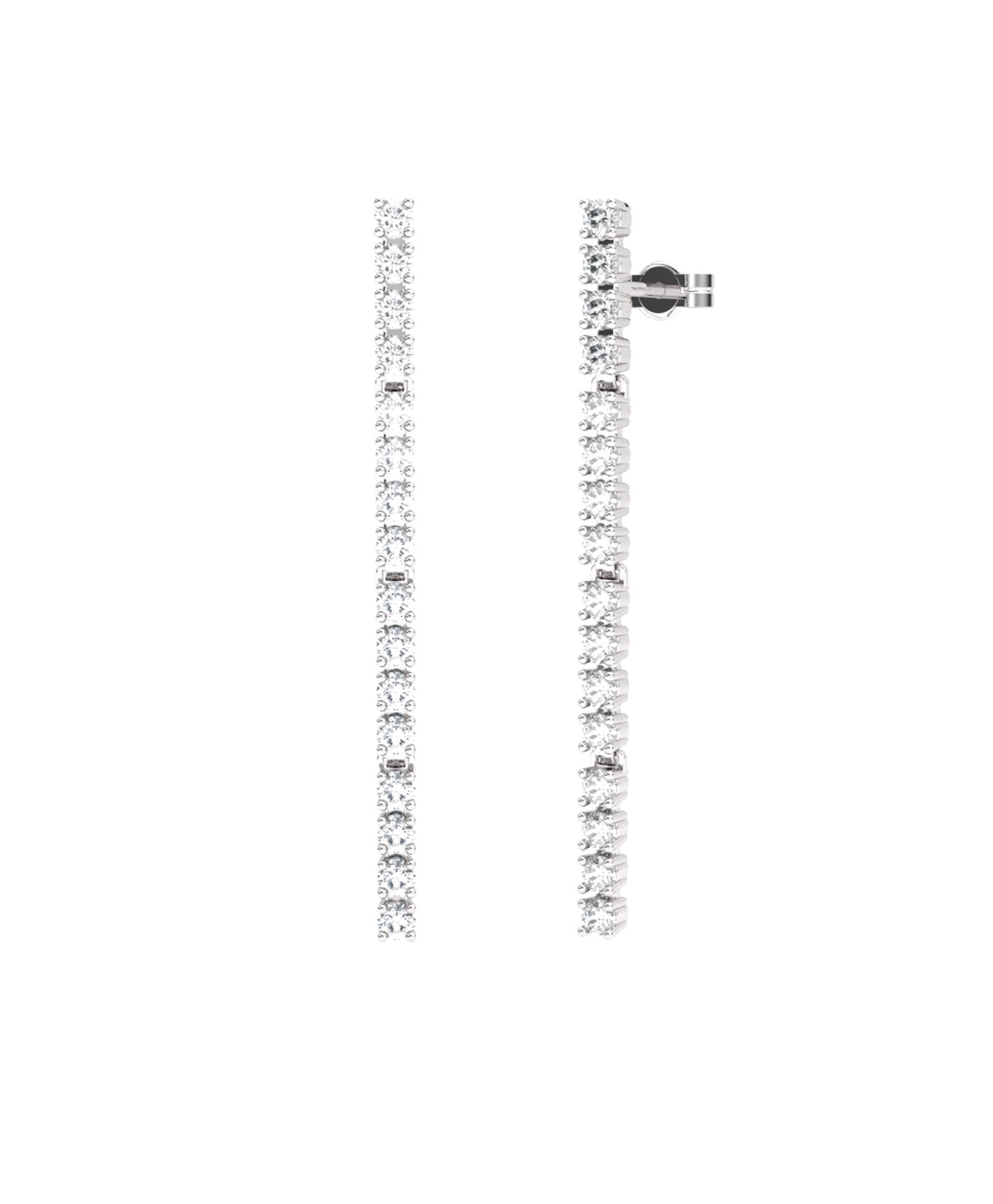 PENDIENTES RIVIERE 1.00CT