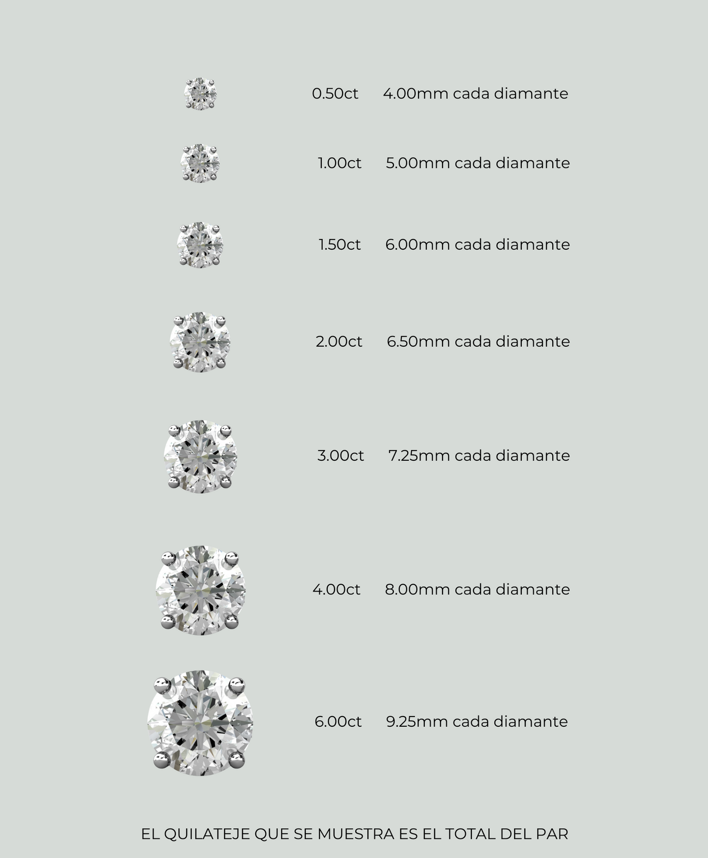 PENDIENTES 4 GARRAS 2.00CT